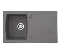 Evier de Cuisine Évier Granit Mineralite 86 X 50 CM Gris respekta Boston