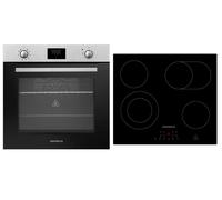 Respekta Herdset 72 L Einbau-Backofen Mit Glaskeramikkochfeld 4 Platten