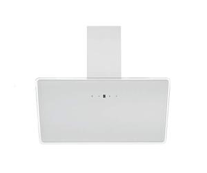 Respekta hotte aspirante blanche avec bord transparent CH112090W / hotte murale inclinée 90 cm vacuation et recyclage/débit d’air max. 490,6 m³/h / 39-61 dB