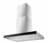 Respekta hotte aspirante CH44199IX-21 / hotte îlot en acier inoxydable avec façade en verre, 90 cm/débit d’air max. 631,7 m³/h/évacuation et recyclage/classe A+++ / 42-63 dB