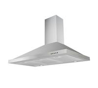Respekta Hotte aspirante/Hotte 90 cm/Boîtier en acier inoxydable/Fonction évacuation et recyclage de l'air / CH44068-90IXA / A / 58 - 71 dB