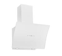 Hotte aspirante Respekta/Hotte inclinée de 60 cm/Boîtier en acier inoxydable blanc avec écran en verre/Fonction d'extraction et de recyclage de l'air / CH55060WA++ / A++ / 42-63 dB