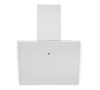 Respekta Hotte aspirante sans hotte/Hotte inclinée 60 cm/Écran en verre avec cadre métallique blanc/Fonction évacuation et recyclage de l'air / CH112060W / A++ / 39 - 61 dB