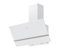 Respekta Hotte De Cuisine Murale Incliné Sans Tiroir En Verre 80 Cm Blanc LED