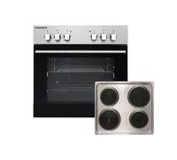 Respekta Kit de cuisinière encastrable en acier inoxydable/A / 59 litres / 6 niveaux de cuisson/Plaque de cuisson avec plaque de cuisson rapide / 3 modes de chauffage / EB6000SETIXN