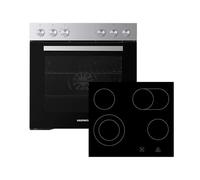 Respekta Kit de cuisinière encastrable HS2201-26 /A/Espace de cuisson de 72 litres / 7 modes de chauffage/Plaque de cuisson en vitrocéramique - 9 niveaux de puissance/Zone à deux circuits