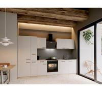 respekta Kitchenette Merle Bloc de cuisine 280 cm avec façades en cachemire/chêne brut