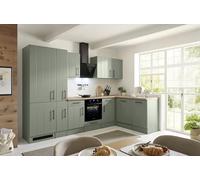 respekta L Anton 310 Cuisine d'angle Vert Maison de campagne Grand réfrigérateur à induction