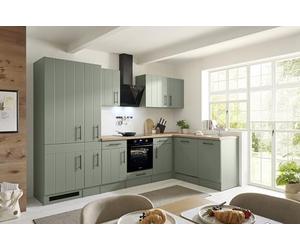 respekta L Anton 310 Cuisine d'angle Vert Maison de campagne Grand réfrigérateur à induction