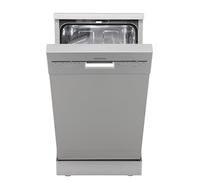 Respekta Lave-vaisselle Bena, 45 cm, pose libre, 5 programmes, départ différé, ouverture automatique, 49 dB, classe D, argenté