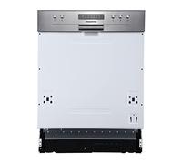 Respekta Lave-vaisselle semi-intégré 60 cm / Lave-vaisselle encastrable avec 6 programmes / Départ différé / 12 couverts / Affichage LED / GSP60TIDM