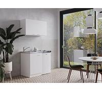 respekta Levin kitchenette, Bois d'ingénierie, Blanc, 100 cm