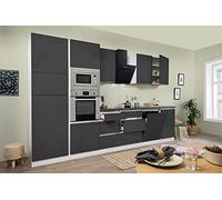 respekta Lorena Bloc de cuisine sans poignée Blanc/gris 345 cm