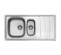 Respekta MIAMI100X50 Évier encastrable en Acier Inoxydable 100 cm