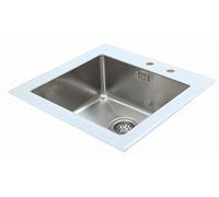 respekta NEWYORK55X53W Pompe en verre simple Blanc 55 x 53 cm