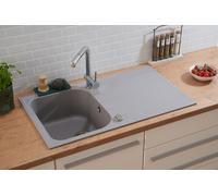 Respekta Orlando 86 x 50 Spülbecken Granit Einbauspüle Gris, 1 bac
