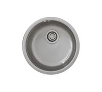 Respekta Portland Évier en acier inoxydable / 1 bac Évier encastré de 44,6 x 44,6 cm/Évier en acier inoxydable adapté aux meubles sous-évier de 45 cm