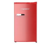 Respekta réfrigérateur rétro / 92 L volume de réfrigération/zone froide/pieds réglables/ouvre-bouteille latéral/poignée en aluminium/classe E/Rouge / KG83R-52