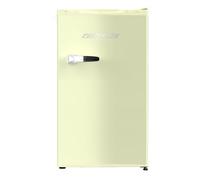 Respekta réfrigérateur rétro / 92 L volume de réfrigération/zone froide/pieds réglables/ouvre-bouteille latéral/poignée en aluminium/classe E/Crème / KG83C-52