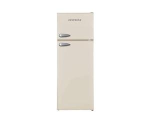 Respekta Réfrigérateur rétro avec congélateur/couleur crème / 145 x 54 cm / 213 L de volume utile/dégivrage automatique/mode hiver/fonction de congélation rapide / KS144VC