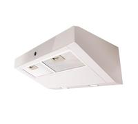 Respekta Sanja Hotte aspirante encastrable 60 cm/Écran en verre avec cadre en acier inoxydable blanc/Fonction évacuation et recyclage de l'air / CH12060W / A+ / 55 - 64 dB