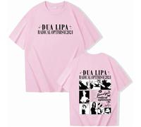 Respeto Chanteur T-Shirt Dua T-Shirt Lipa Unisexe Coton T-Shirt Col Rond Manches Courtes Pop Musique Chemise Fan Cadeau XS-3XL-Black||XS