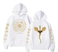 Respeto Sweat À Capuche Fourth Wing, Sweat-Shirt À Capuche Rétro Dragon Rider pour Homme Et Femme, Pull Ample, Vêtements À Capuche Surdimensionnés XS-3XL-Black||XS