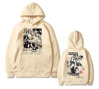 Respeto Sweat À Capuche Rock Band Mane-Skin Imprimé À Capuche pour Hommes Rétro Punk Surdimensionné Sweat À Capuche en Coton Polaire pour Hommes Sweat À Capuche Ample Street XS-3XL-Black||XS