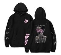 Respeto Sweats À Capuche en Coton pour Hommes Et Femmes Tini Stoessel Sweat À Manches Longues Imprimé Coeur Sweat-Shirt Ample Surdimensionné Chanteur Fan Cadeau Sweat À Capuche XS-3XL-Black||XS
