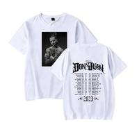 Respeto T-Shirt De Sport À Col Rond pour Hommes Et Femmes T-Shirt Imprimé Maluma Don Juan Été Cosplay Mode Hip-hop Chemise À Manches Courtes XS-3XL-White||M