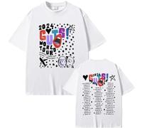 Respeto T-Shirt en Coton Unisexe Rétro Surdimensionné T-Shirt Olivia Rodrigo Guts Concert T-Shirt Hommes Femmes Été Col Rond Coton T-Shirt XS-3XL-Black||XS