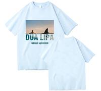 Respeto T-Shirts pour Hommes Et Femmes Dua Lipa T-Shirts Rétro Col Rond Chemise À Manches Courtes Hip Hop Chanteur Fan Cadeau Surdimensionné T-Shirt De Rue XS-3XL-Black||XS