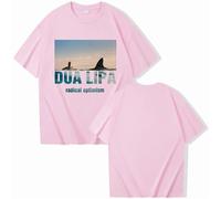 Respeto T-Shirts pour Hommes Et Femmes Dua Lipa T-Shirts Rétro Col Rond Chemise À Manches Courtes Hip Hop Chanteur Fan Cadeau Surdimensionné T-Shirt De Rue XS-3XL-Black||XS