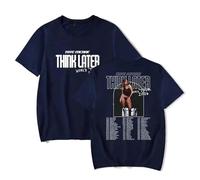 Respeto T-Shirts pour Hommes Et Femmes T-Shirts Unisexe Harajuku Col Rond Chemises À Manches Courtes T-Shirts en Coton Tate McRae World Tour Fan Gifts XS-3XL-Blue||M