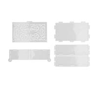 Respice Finem Lot de 4 boîtes de rangement en résine moules à motifs couvercles creux à charnière réutilisables en silicone pour loisirs créatifs idéal pour