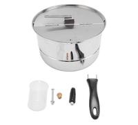 Respice Finem Machine à pop-corn en acier inoxydable avec manivelle pour tables de cuisson électriques à gaz, soirées cinéma en famille et collations faites maison