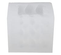 Respice Finem Moule à bougie en silicone en forme de cube romantique 3D en forme de cœur de qualité alimentaire pour bougies d'aromathérapie, cadeau d'anniversaire de mariage (M)