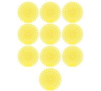 Respicefinem 10 pièces écrans d'urinoir désodorisant anti-éclaboussures longue durée élimination des odeurs tapis d'urinoir parfumé pour toilettes salle de bains Design Lotus (Citron)