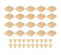 Respicefinem 20 pcs 18 mm rivets pyramidaux carrés en alliage de zinc avec vis PH pour ceintures, sacs, chapeaux, chaussures - Rivets métalliques en cuir argenté et noir pour (Or)