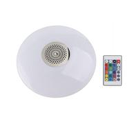 Respicefinem 30W E27 RGBW LED ampoule intelligente avec haut-parleur Bluetooth télécommande éclairage musical pour la maison Bar magasin