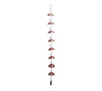 Respicefinem 39.4 Pouces 8 Tasses chaîne de Pluie Parapluie décoratif chaîne de Pluie Cloche pour la Maison Jardin Patio décor extérieur
