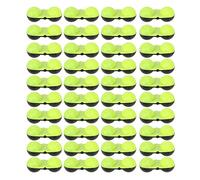 Respicefinem 40 pcs Poisson en Plastique Double Poisson Hochet Bite Ail Alarme Mer Pêche Attracteur Bell Perles Outil de Pêche en Rouge et Jaune simulant la voie des proies (Black and Green)