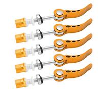 Respicefinem 5 pièces colliers de serrage de tige de selle à dégagement rapide en alliage d'aluminium collier de serrage de vélo à engrenage fixe vélos universels durables légers (Or)