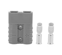 Respicefinem 50A 600V Connecteur Double Pole Connecteur d'alimentation à Courant élevé Idéal pour Panneau Solaire Système de Batterie Double Gris Peut résister à Un Courant (Grey)