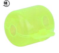 Respicefinem 50Pcs Fluorescent Yellow Plastic Squid Lure Hook Box Cover Case Sturdy and Lightweight Fishing Accessory for Squid Lure Hooks Prevents Hook Injuries and Extends Hook (M 25,5 cm/10,04