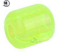 Respicefinem 50Pcs Fluorescent Yellow Plastic Squid Lure Hook Box Cover Case Sturdy and Lightweight Fishing Accessory for Squid Lure Hooks Prevents Hook Injuries and Extends Hook (Grande)