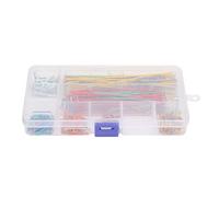 Respicefinem 560pcs Jeu de Planche à Pain sans Soudure Câble de raccordement Kit de Fil Multicolore Assortiment de Longueurs (de 2 mm à 125 mm) pour l'Électronique de Prototypage