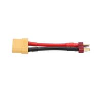 Respicefinem Adaptateur T mâle vers XT90 femelle vers XT90 femelle avec câble 12 AWG 97 mm fabriqué en plastique silicone et cuivre adapté pour les modèles de voiture télécommandée et les avions