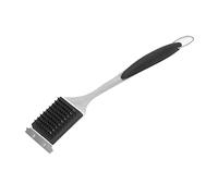 Respicefinem Barbecue Grill Brosse Grattoir Longue Poignée En Acier Inoxydable Argent Pas De Rayures De Nettoyage Portable Idéal pour BBQ Griller Avec Des Poils Fins Grattoir Large