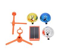 Respicefinem Bird Reflect Deterrent Outside Patio Solar Powered Sound Light Reflective Rotating Device Colorful Visual Plastic Scarer for Garden Yard Farm